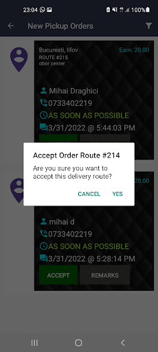 PayByFace Delivery Crew Screen 3