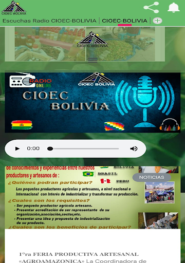 RADIO CIOEC BOLIVIA Screen 2