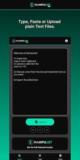 Android application Manipulist Lite screenshort