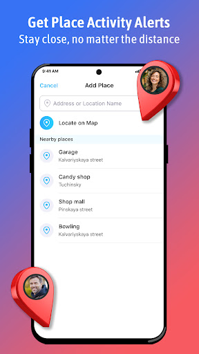 Screenshot of Be Closer: Family location