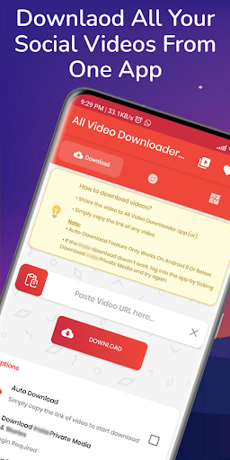 Android application All Video Downloader Pro screenshort