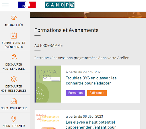 Android application Atelier Canopé 37 screenshort