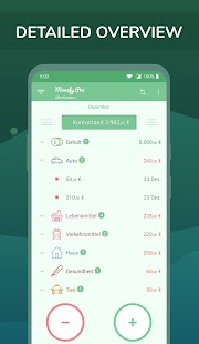 Monefy Pro - Finanzplaner app Bildschirmfoto