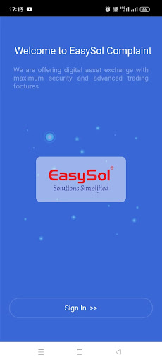 Android application EasySol Complaint screenshort