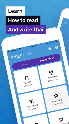 Write It! Thai Captura de Tela do Jogo Android 1