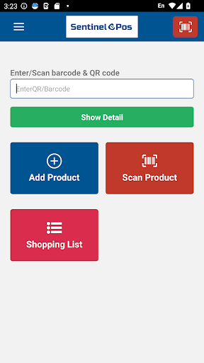 Android application Sentinel Sales Inventory screenshort
