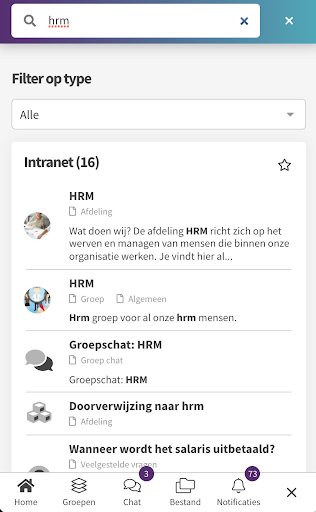sociaal intranet a&m impact Screen 2
