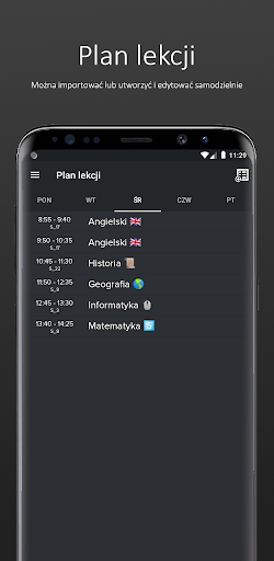 Android application Time to School! - Plan lekcji screenshort