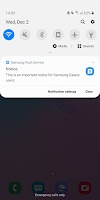 screenshot of Samsung Push Service