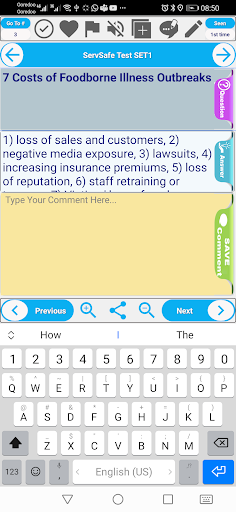 ServSafe Practice Test Screen 3