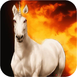 Unicorn on fire Live Wallpaper icon