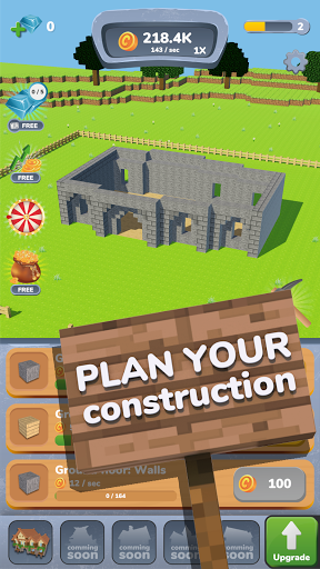 House Craft 3D - Idle Block Building Clicker  screenshots 1