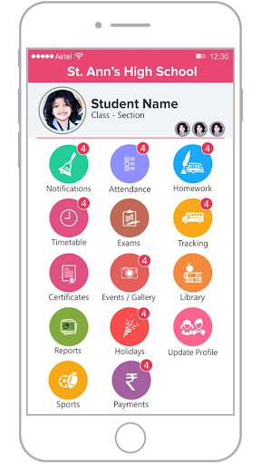 Android application SRI SIDDI VINAYAKA SCHOOL screenshort