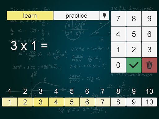 1x1 Math Trainer Screen 3