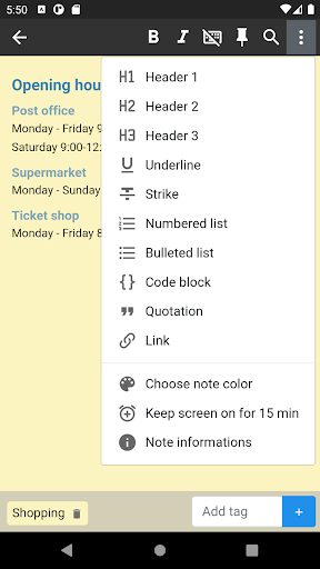 SilentNotes Screen 3