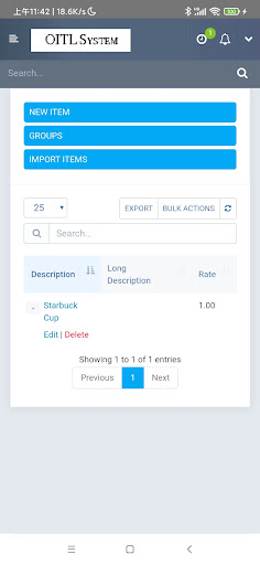 Android application OITL System screenshort