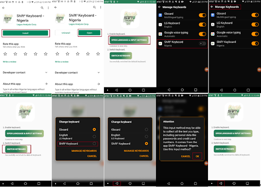 Android application Shift² Keyboard - Nigeria screenshort