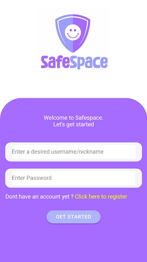Android application SafeSpace screenshort