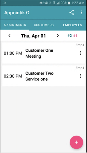 Android application Appointik G - Scheduling App screenshort