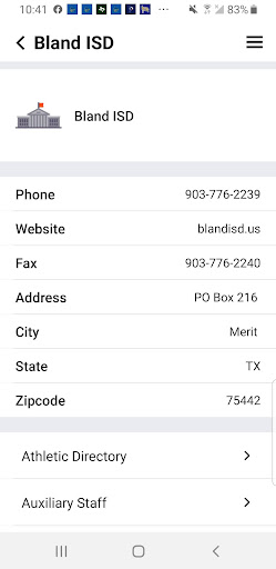 Bland ISD Screen 3