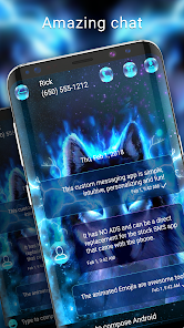 Screenshot 2 Tema de sms de lobo relámpago android