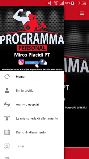 Android application ProgrammaPersonal screenshort