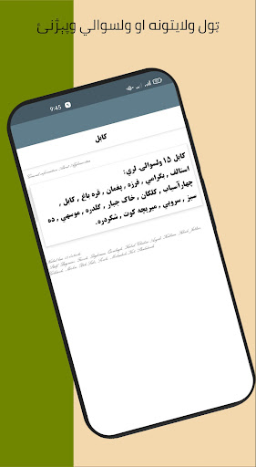 Afghanistanولايتونه او ولسوالۍ Screen 3