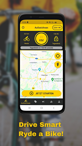 Android application RydeUp screenshort