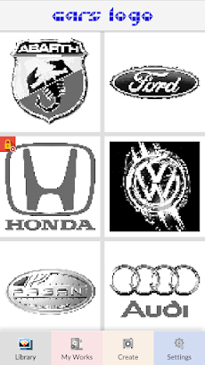 Cars Logo Pixel Artのおすすめ画像1