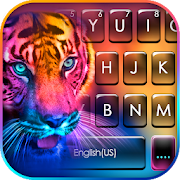 Fluorescent Neon Tiger Keyboard Theme