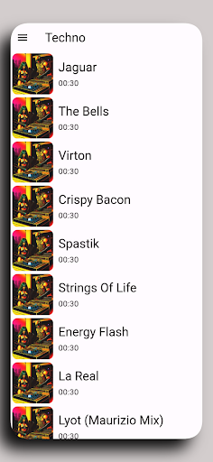 Techno Music Ringtones App Screen 3