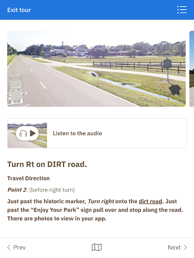 Screenshot of Sarasota County Auto Tours
