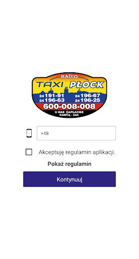Android application Radio Taxi Płock screenshort