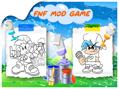 FNF vs Kissy Mod coloring game