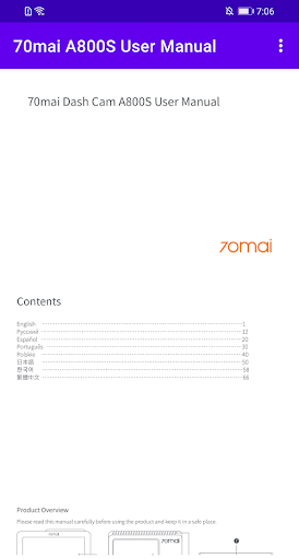 70mai A800S User Manual