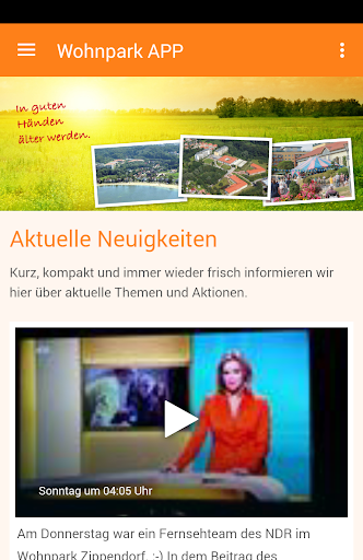 Android application Wohnpark Zippendorf screenshort