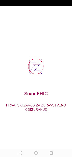 Android application Scan EHIC screenshort