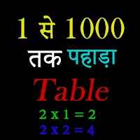 1 से 100 तक पहाड़ा (table), Table 1 to 100, Table