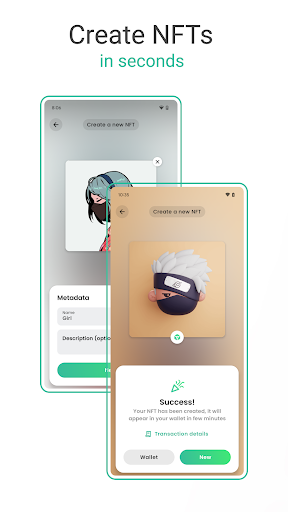 Android application NFT Creator & Wallet - Minty screenshort