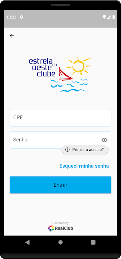 Android application Estrela do Oeste Clube screenshort