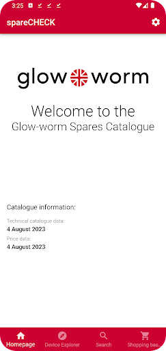 Android application Glow-Worm spareCHECK screenshort