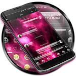 Cover Image of Herunterladen SMS Messages Glass Nebula Theme 100 APK