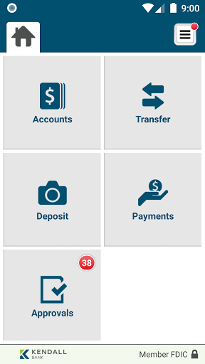 Kendall Bank Mobile Business Screen 3