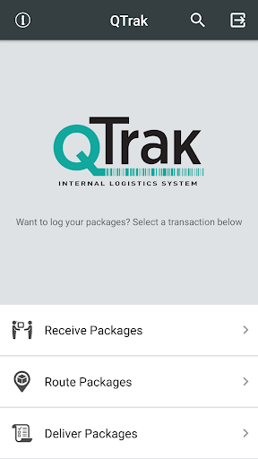 Android application QTrak Internal Logistic System screenshort