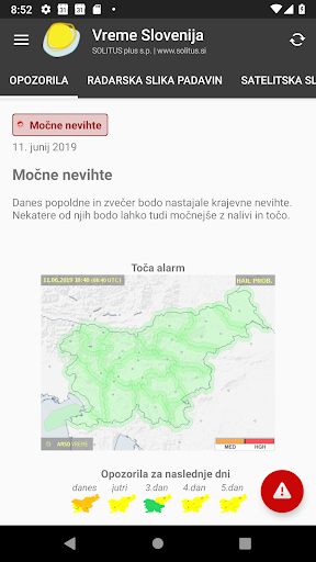 Vreme Slovenija Screen 2