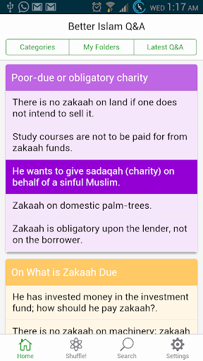 Android application Better Islam QA screenshort