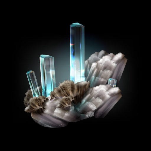 Rocks, Crystal and mineral Pro logo