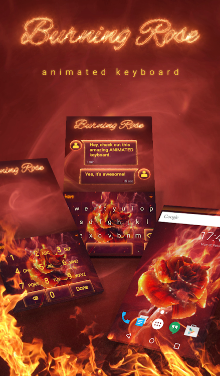 Burning Rose Keyboard Theme - 5.10.45 - (Android)
