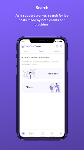 Mycare Centre Screen 2