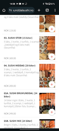 Android application Brumunddal Sushi screenshort
